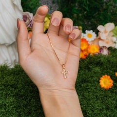 Faith & Grace Cross Necklace – Christian Jewelry of Light & Blessing