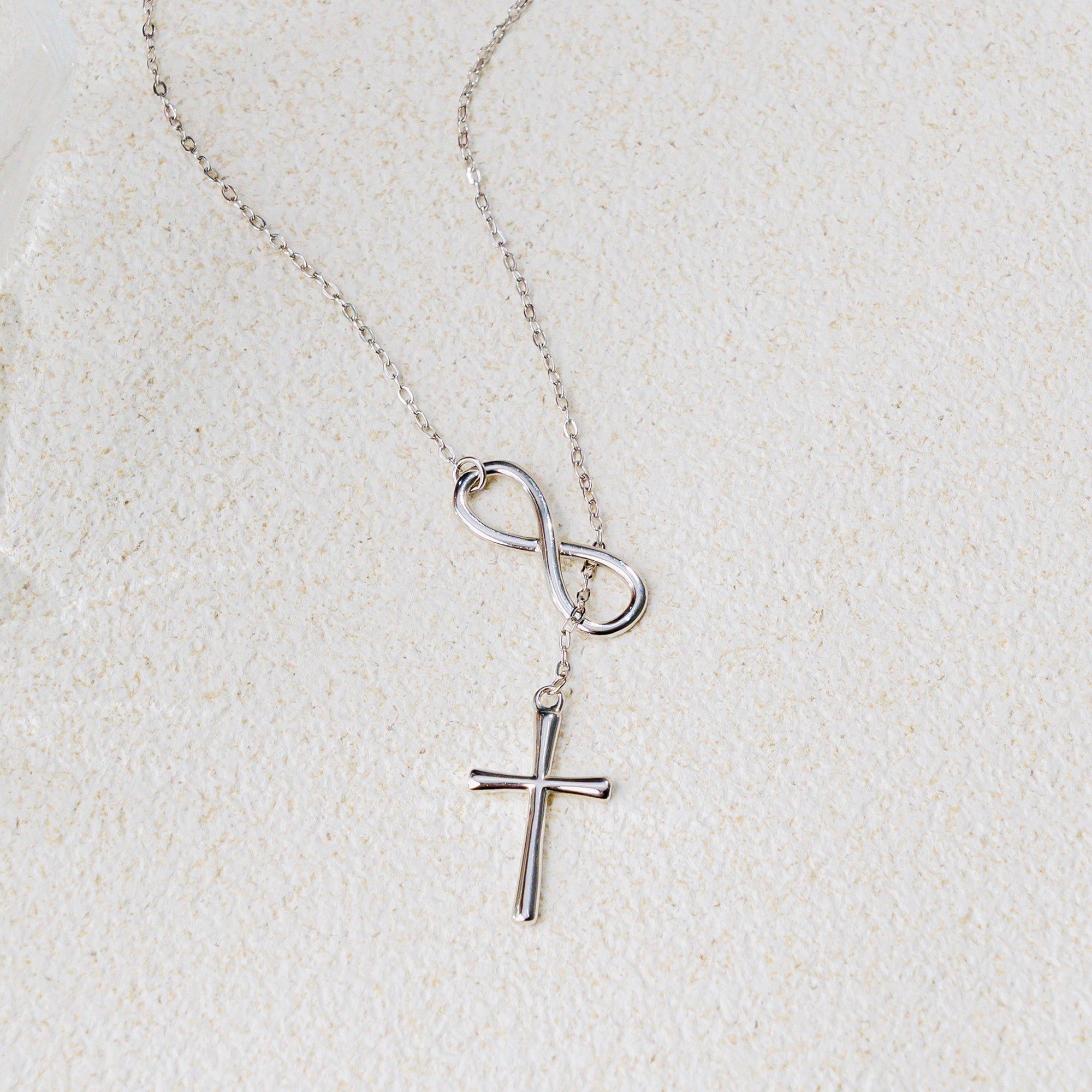 Infinite Faith Necklace – Cross & Infinity Symbol Christian Jewelry of Love and Hope