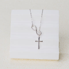 Infinite Faith Necklace – Cross & Infinity Symbol Christian Jewelry of Love and Hope
