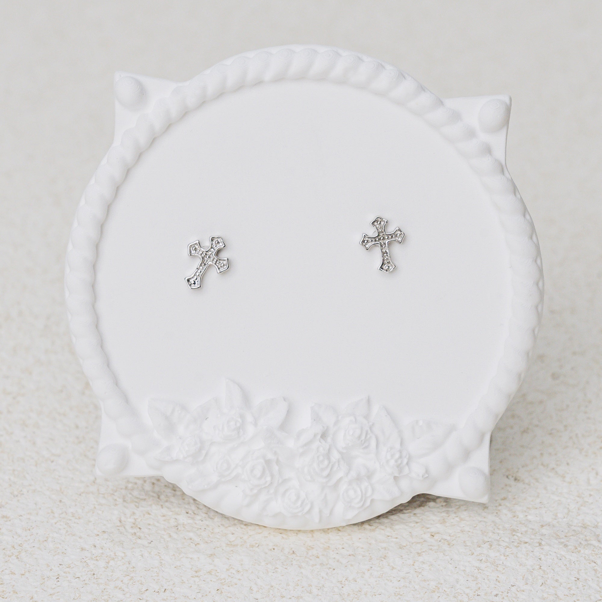 Mini Faith Cross Stud Earrings – Christian Minimalist Jewelry of Grace