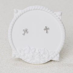 Mini Faith Cross Stud Earrings – Christian Minimalist Jewelry of Grace