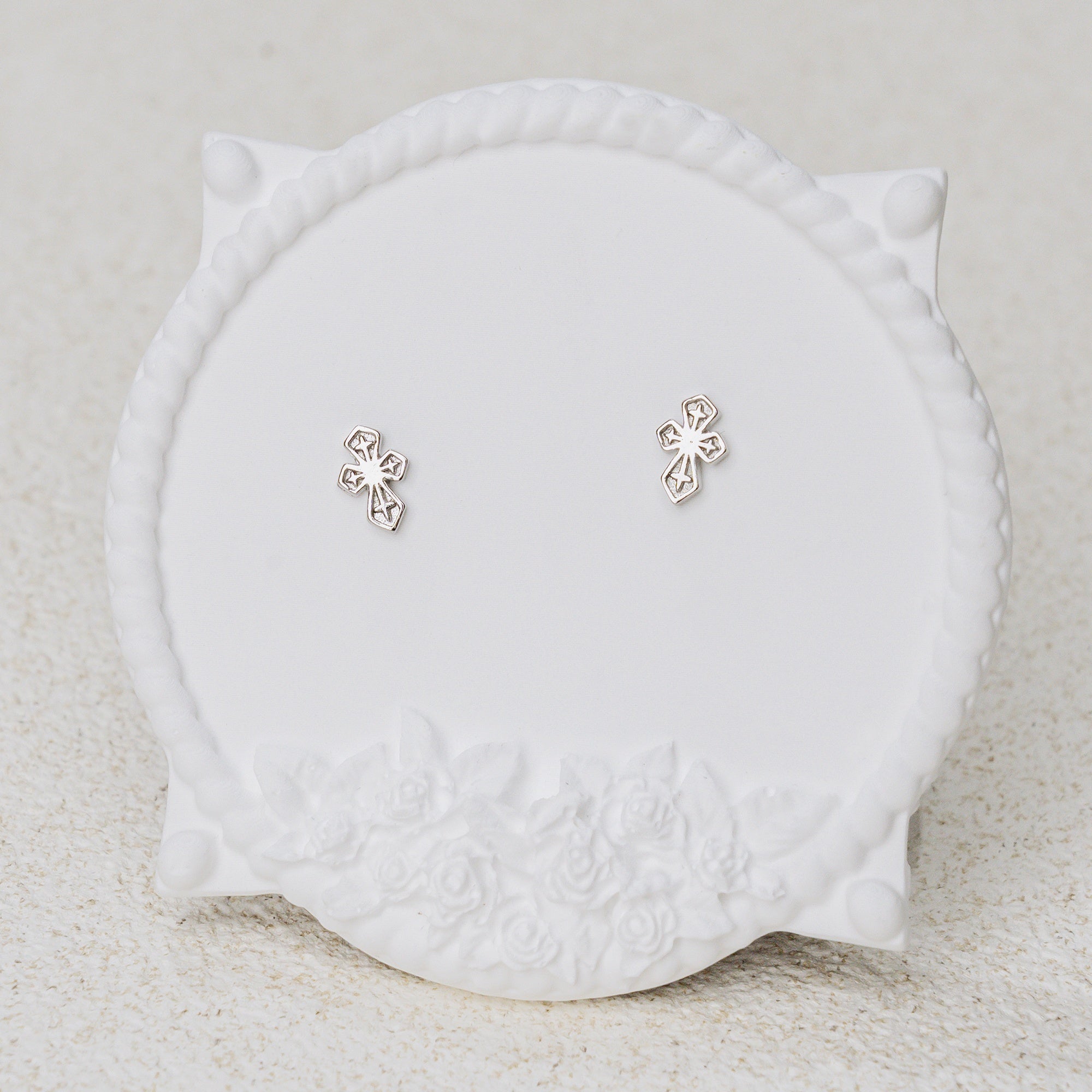 Mini Faith Cross Stud Earrings – Christian Minimalist Jewelry of Grace