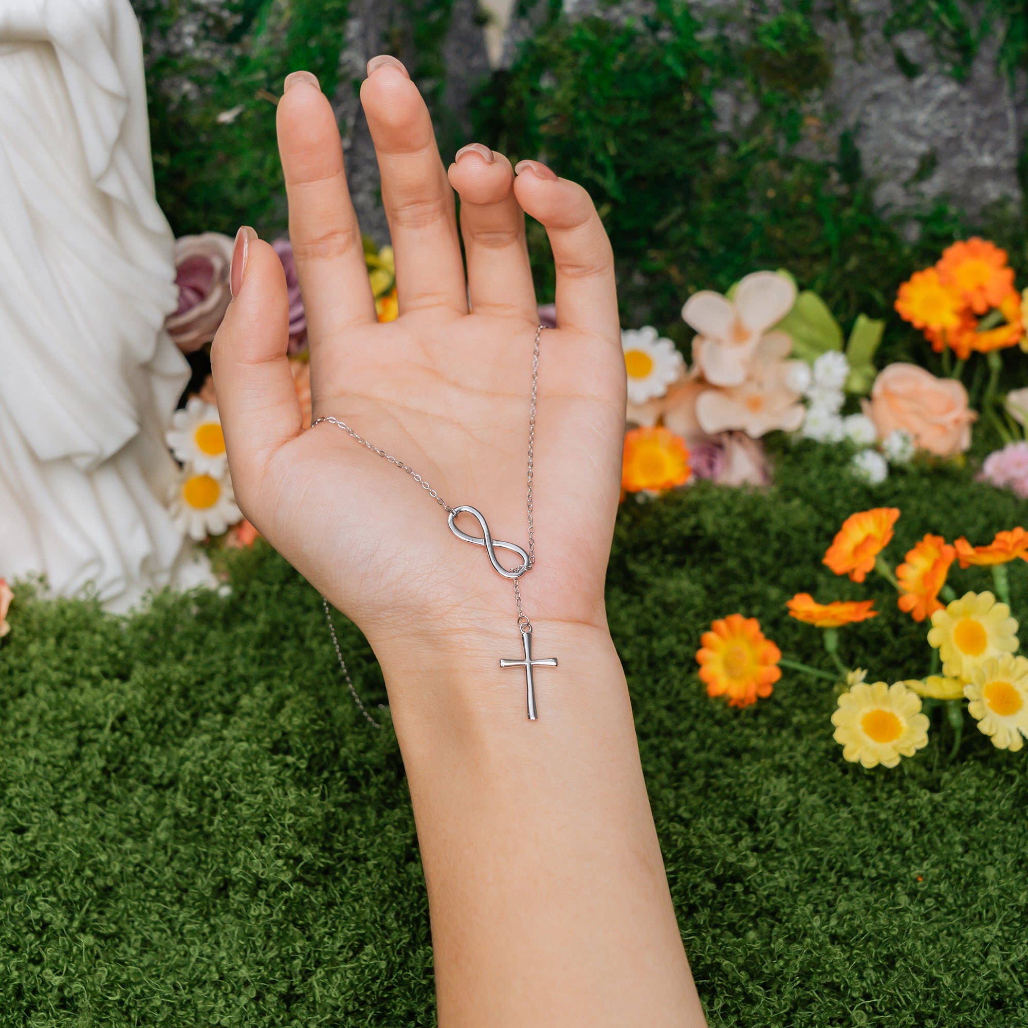 Infinite Faith Necklace – Cross & Infinity Symbol Christian Jewelry of Love and Hope