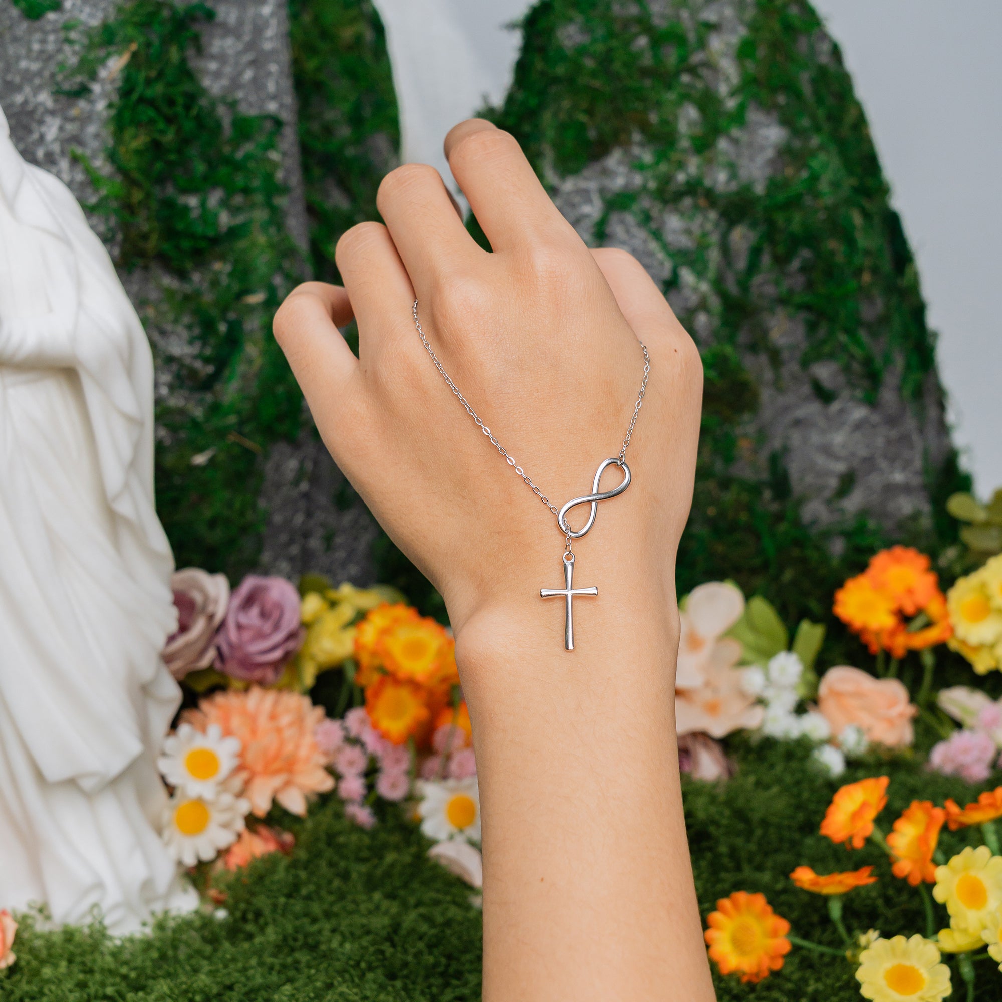 Infinite Faith Necklace – Cross & Infinity Symbol Christian Jewelry of Love and Hope