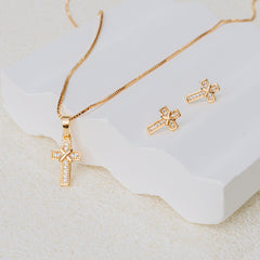 Faith & Grace Cross Necklace – Christian Jewelry of Light & Blessing
