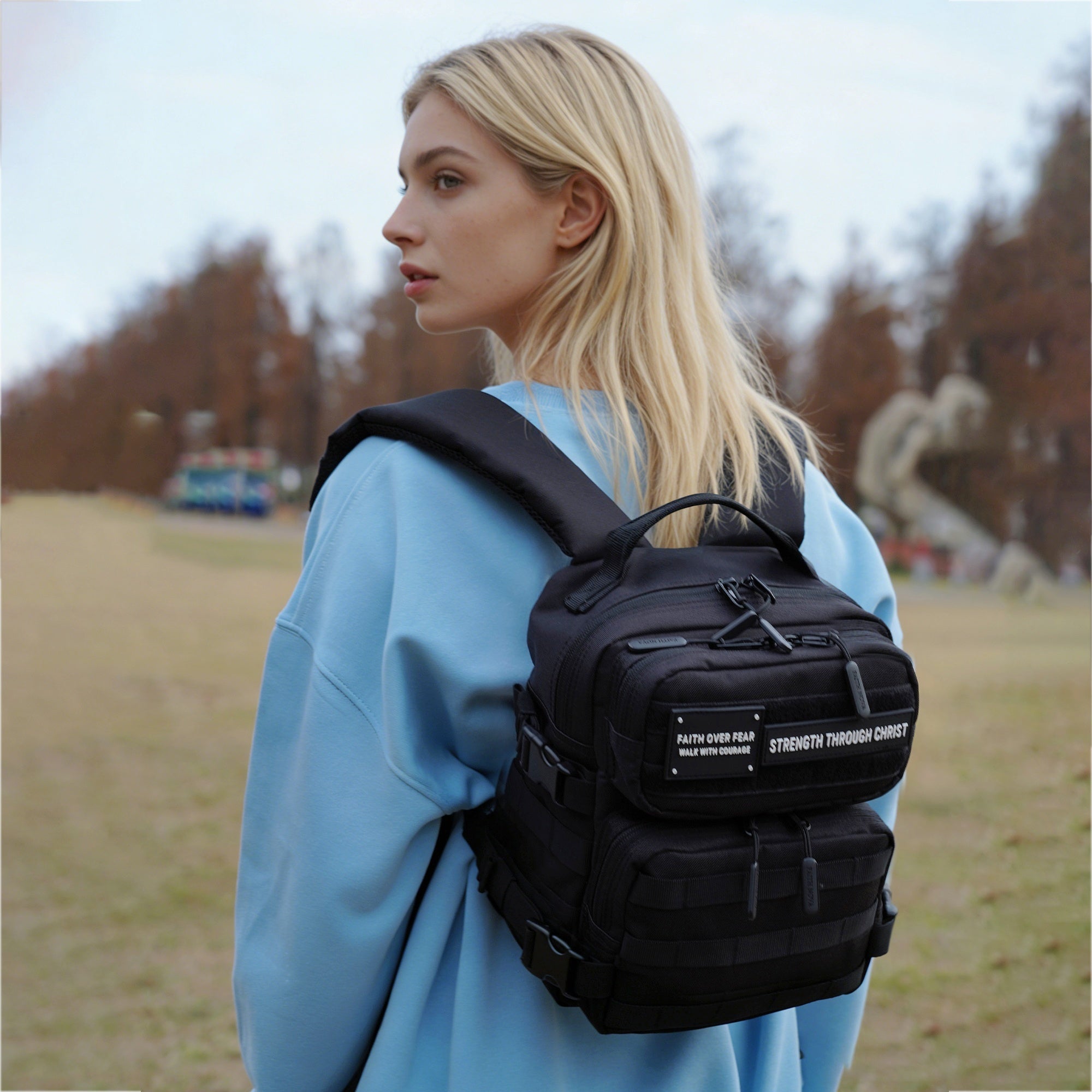 Faith-Inspired EDC Mini Backpack 9L - Black