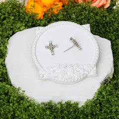 Faith & Pearl Cross Earrings – Silver Glow Christian Studs