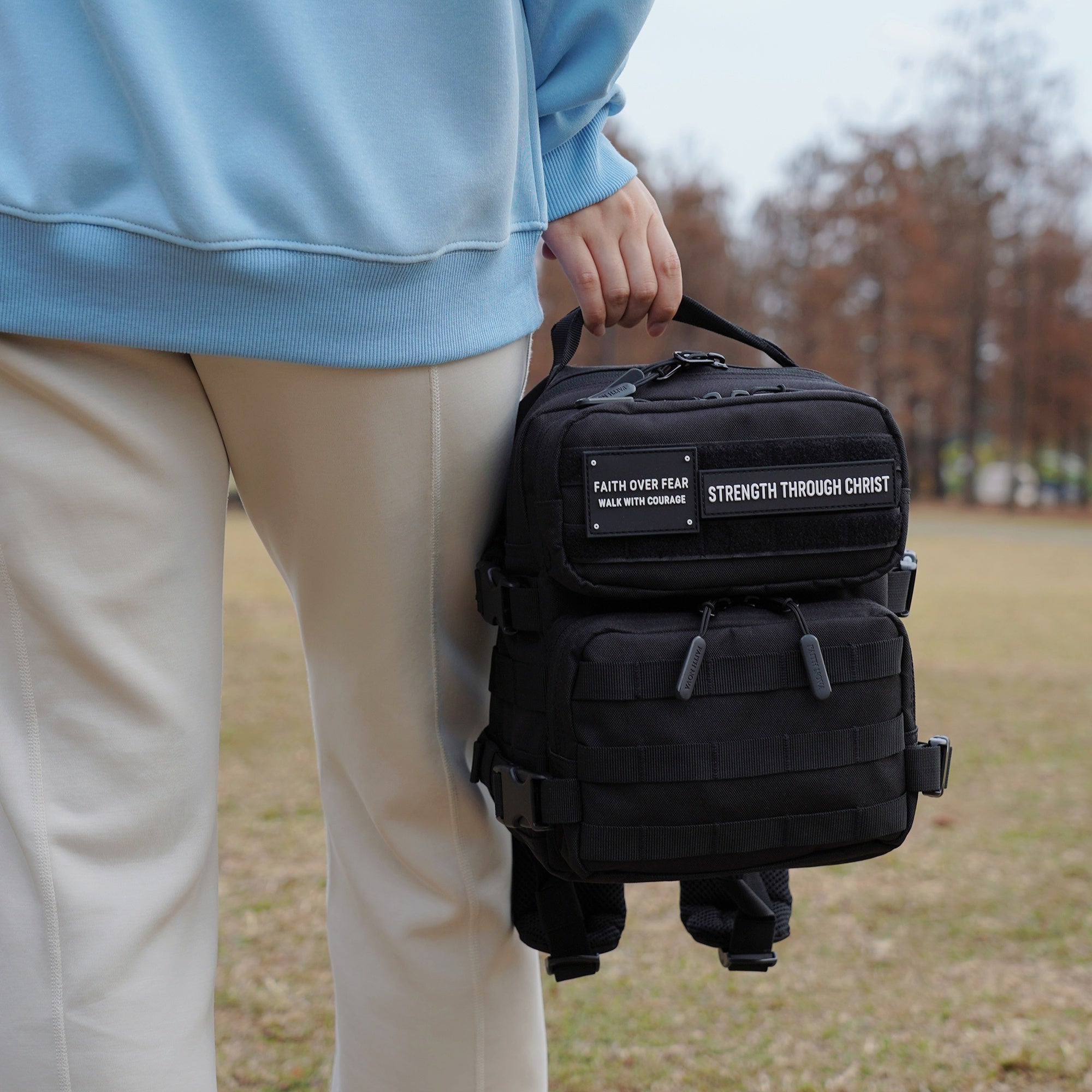 Faith-Inspired EDC Mini Backpack 9L - Black