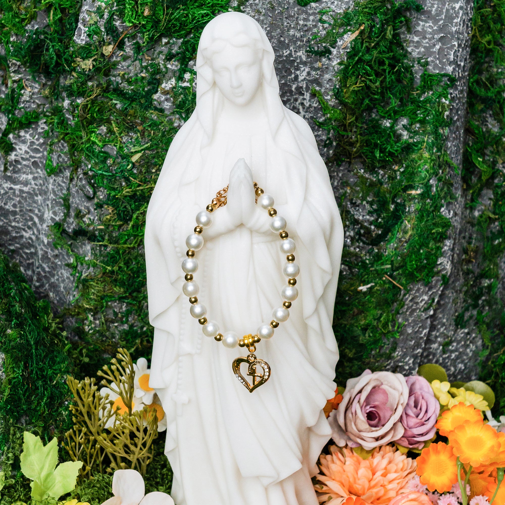 St. Benedict Freshwater Pearl Bracelet –  Faith Jewelry of Protection & Grace