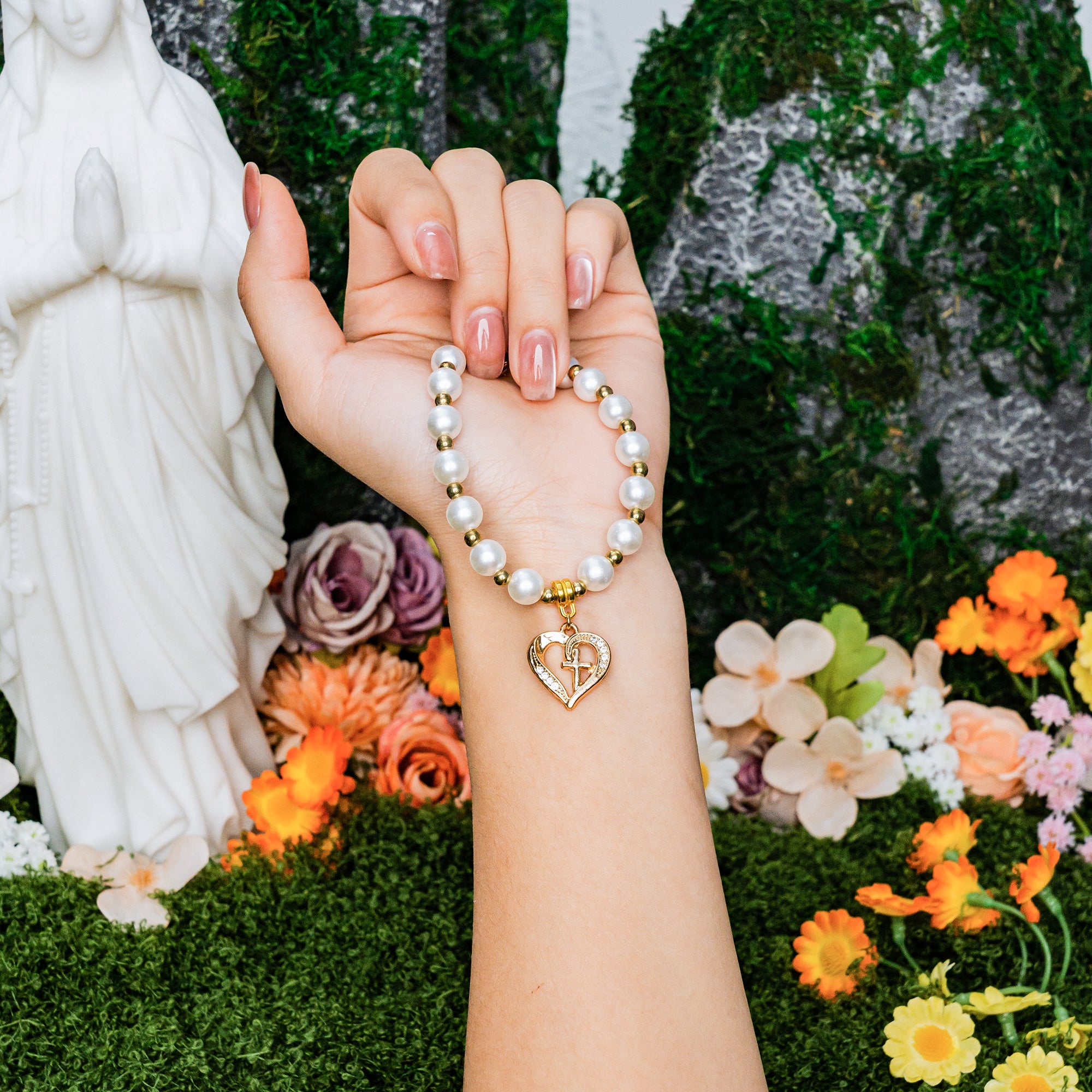 St. Benedict Freshwater Pearl Bracelet –  Faith Jewelry of Protection & Grace