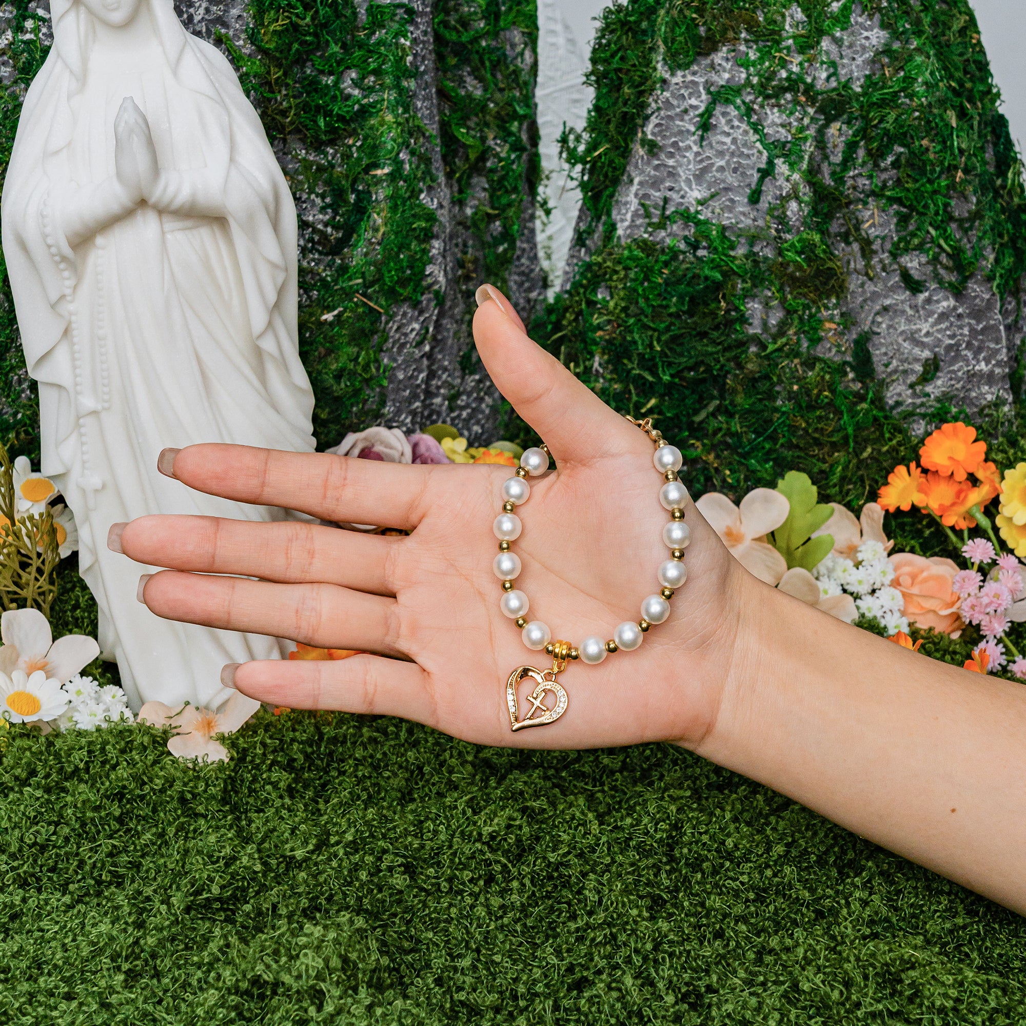 St. Benedict Freshwater Pearl Bracelet –  Faith Jewelry of Protection & Grace