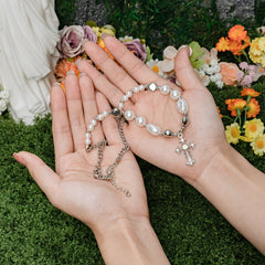 Baroque Pearl Cross Necklace – Vintage Christian Faith Jewelry