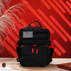 Faith-Inspired EDC Performance Backpack 15L - Black Red