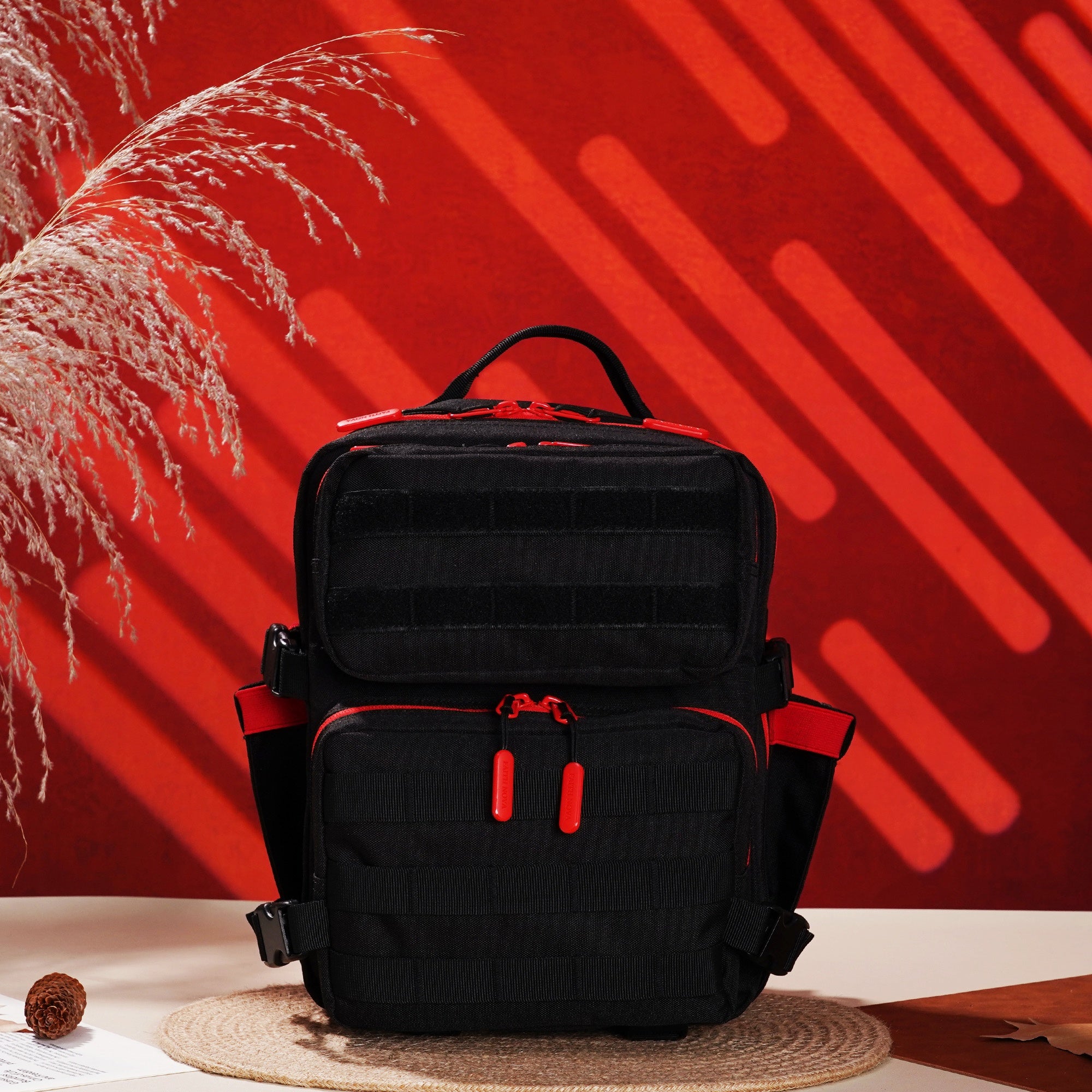 Faith-Inspired EDC Performance Backpack 15L - Black Red