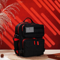 Faith-Inspired EDC Performance Backpack 15L - Black Red