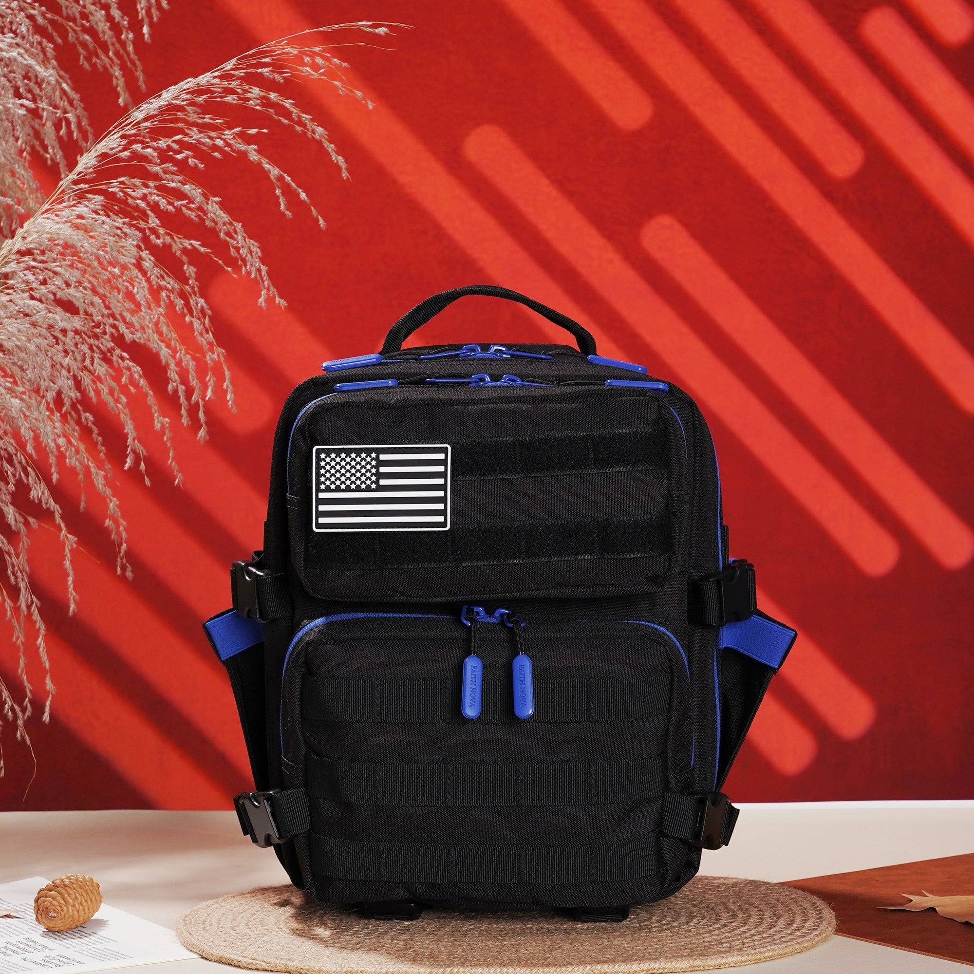 Faith-Inspired EDC Performance Backpack 15L - Black Blue