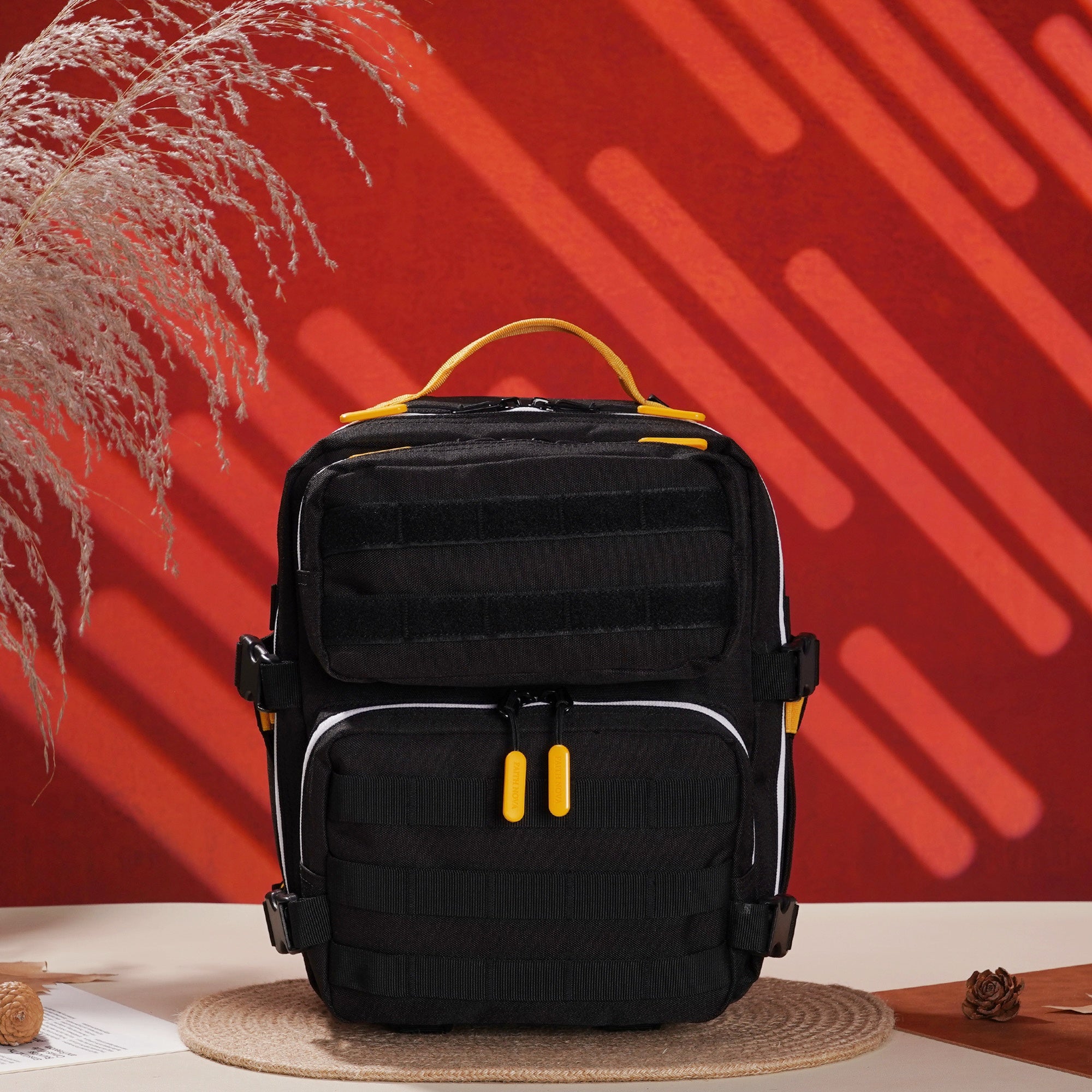 Faith-Inspired EDC Performance Backpack 15L - Black Orange