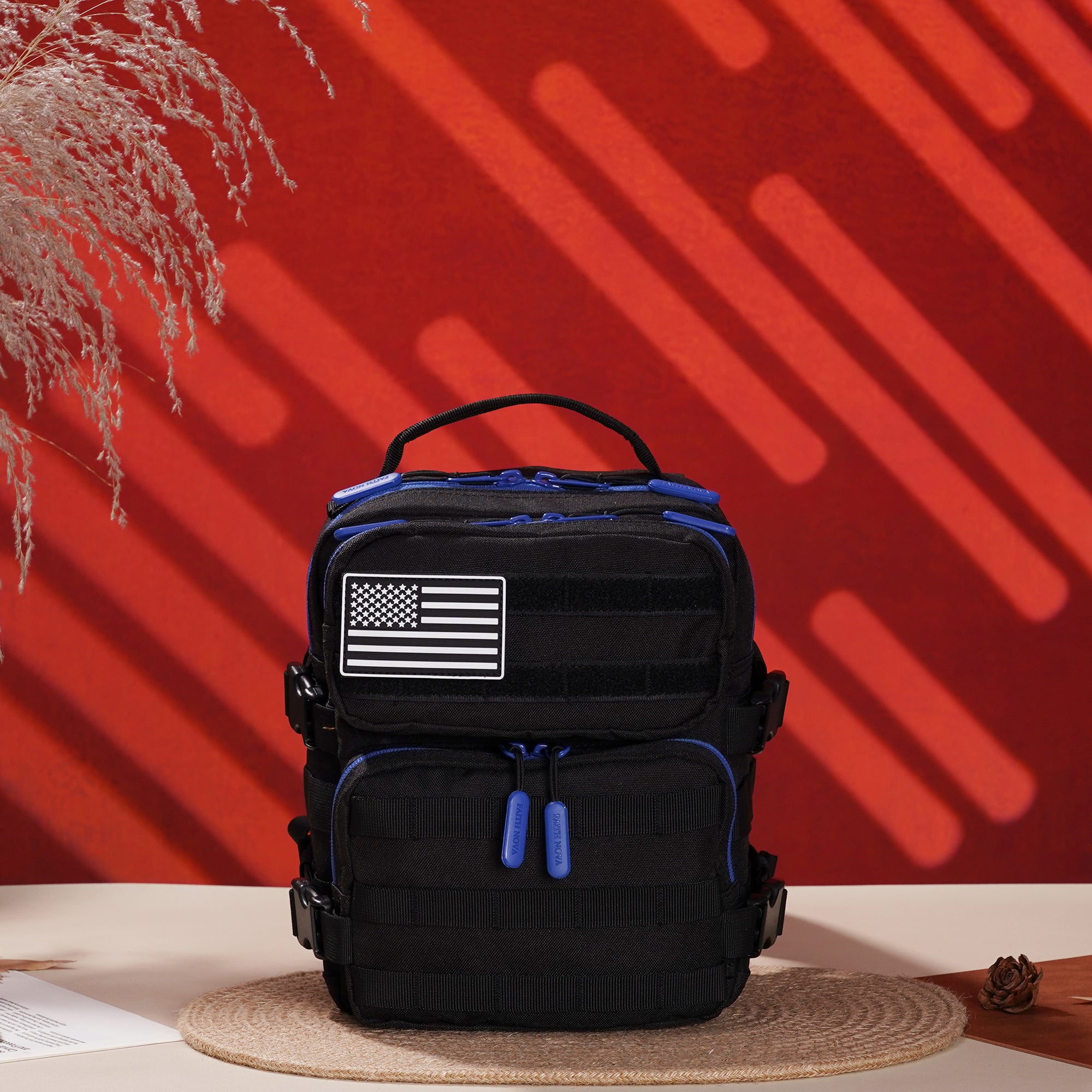 Faith-Inspired EDC Mini Backpack 9L - Black Blue