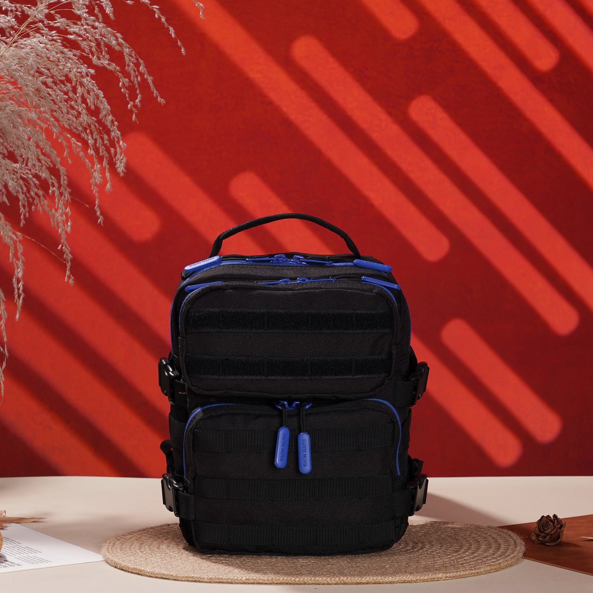 Faith-Inspired EDC Mini Backpack 9L - Black Blue