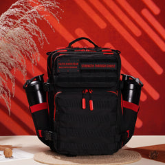 Faith-Inspired EDC Performance Backpack 25L - Black Red