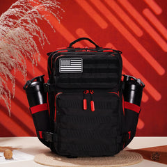 Faith-Inspired EDC Performance Backpack 25L - Black Red