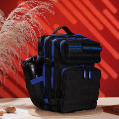 Faith-Inspired EDC Performance Backpack 25L - Black Blue