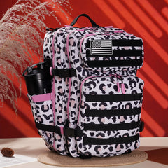 Faith-Inspired EDC Performance Backpack 45L - Pink Leopard