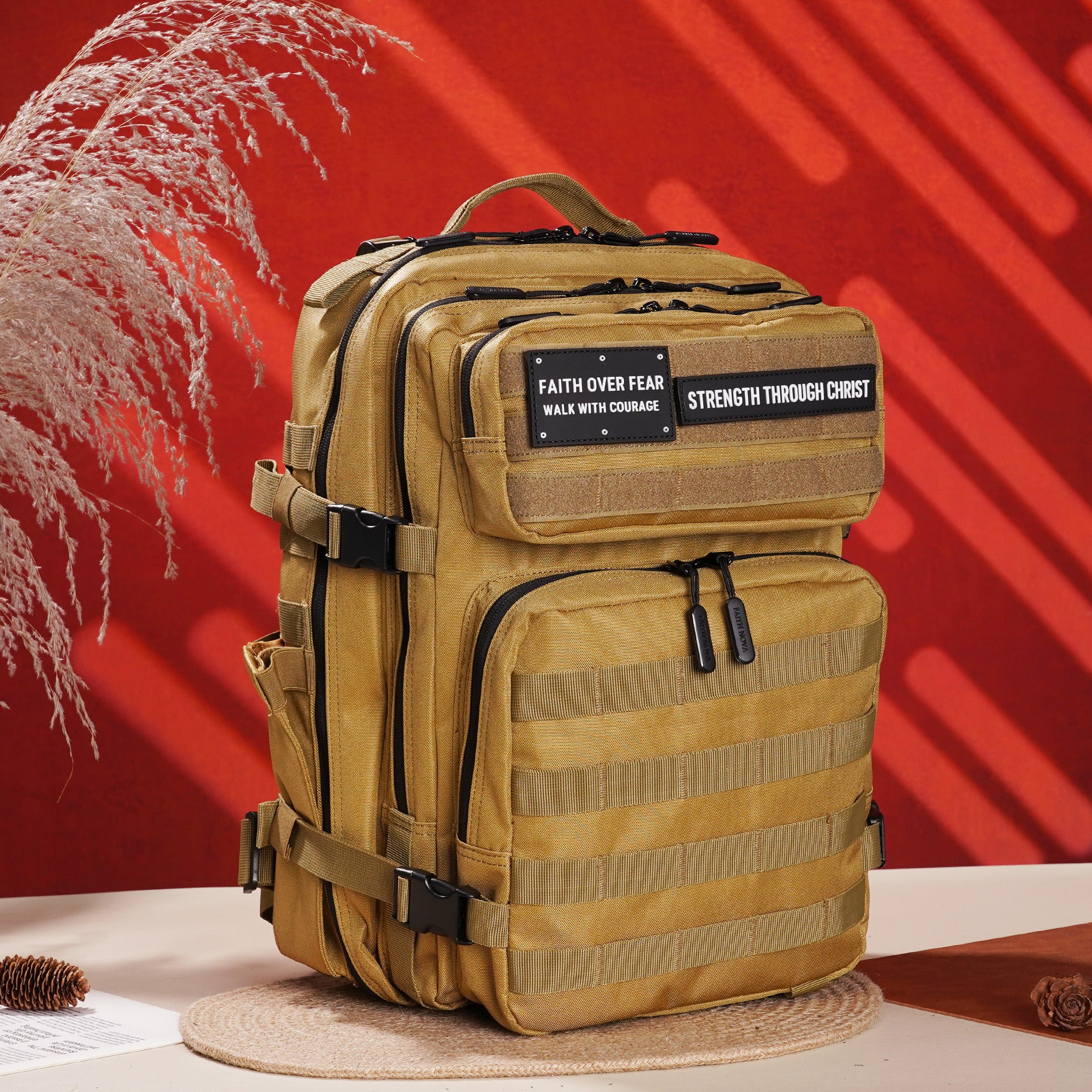 Faith-Inspired EDC Performance Backpack 35L - Khaki