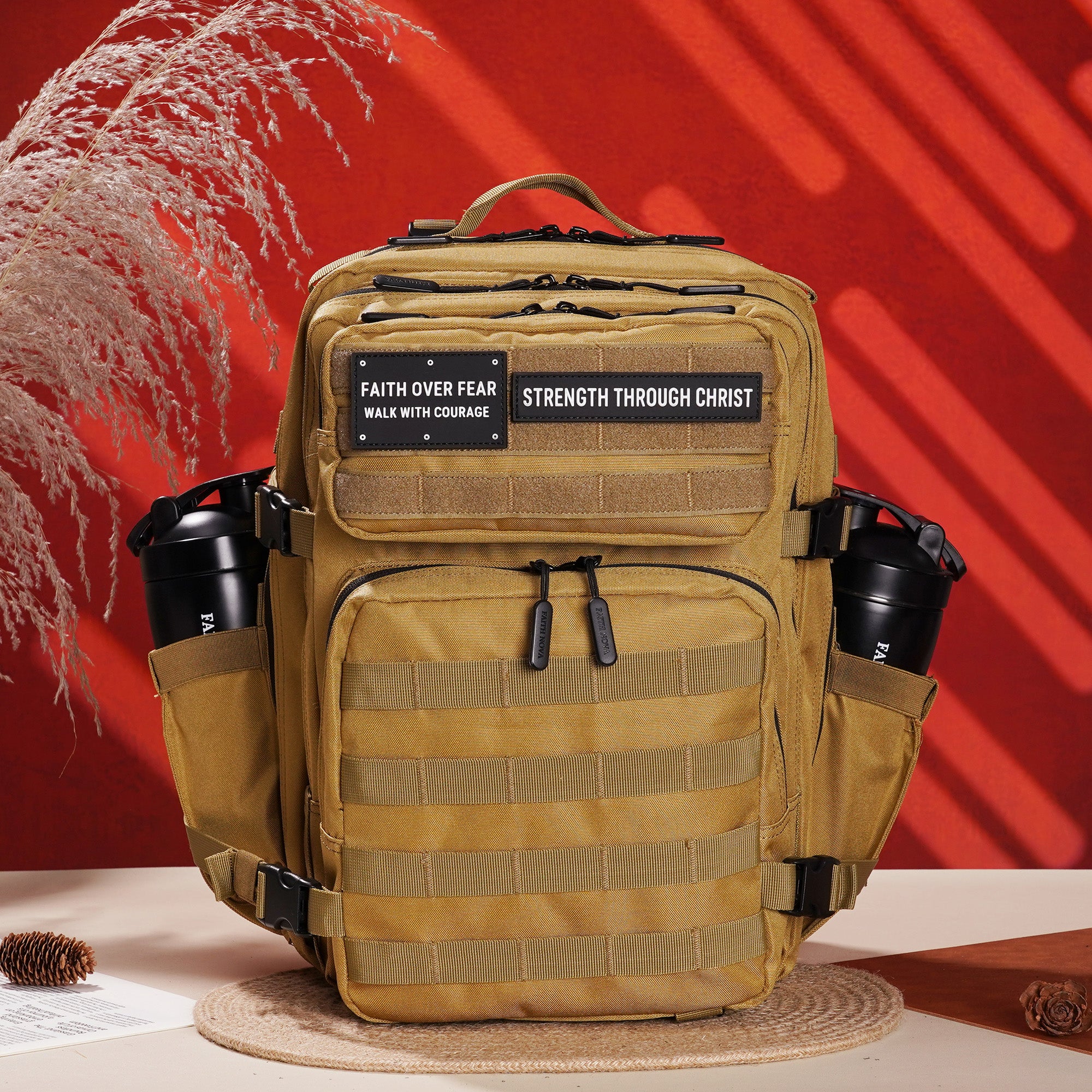 Faith-Inspired EDC Performance Backpack 35L - Khaki