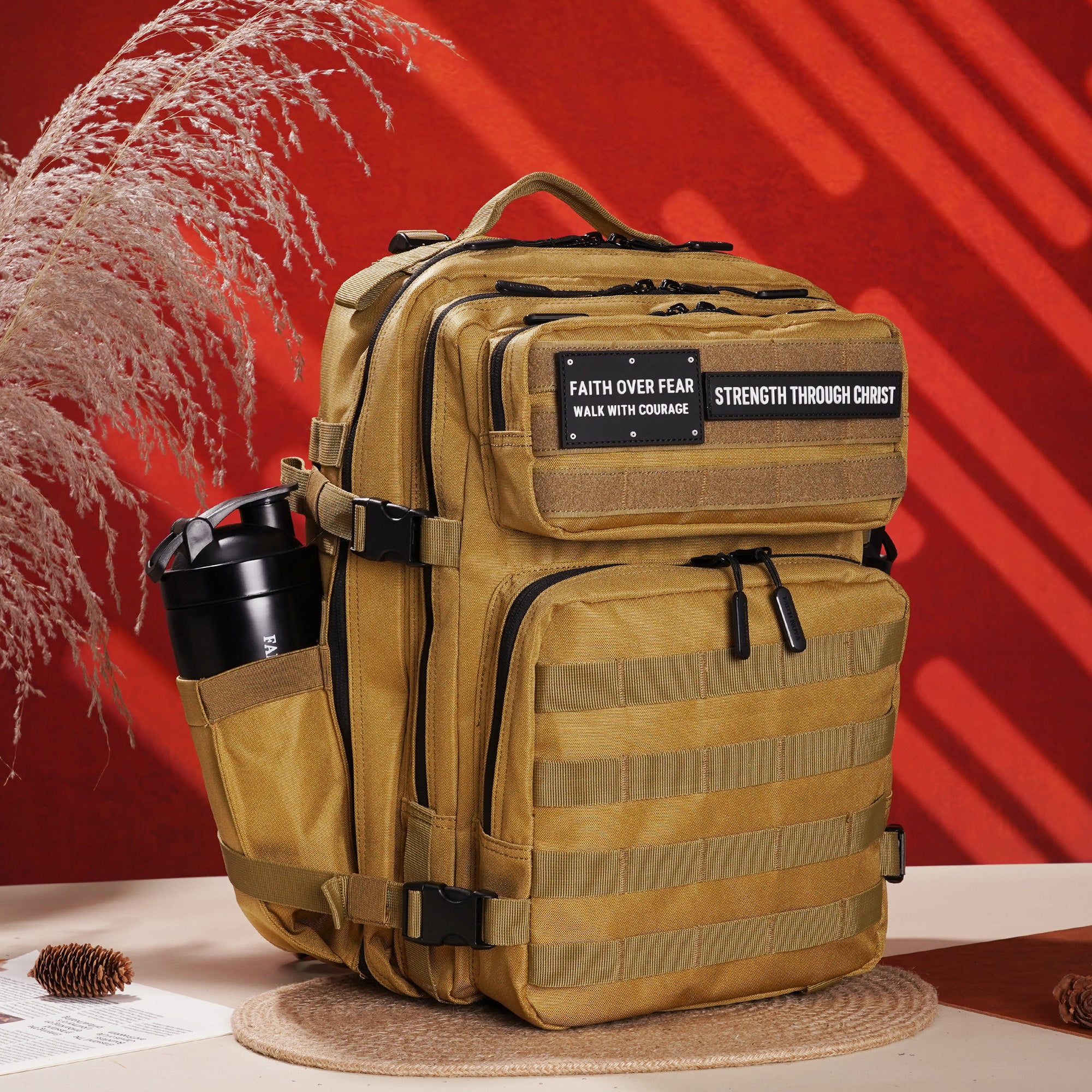 Faith-Inspired EDC Performance Backpack 35L - Khaki