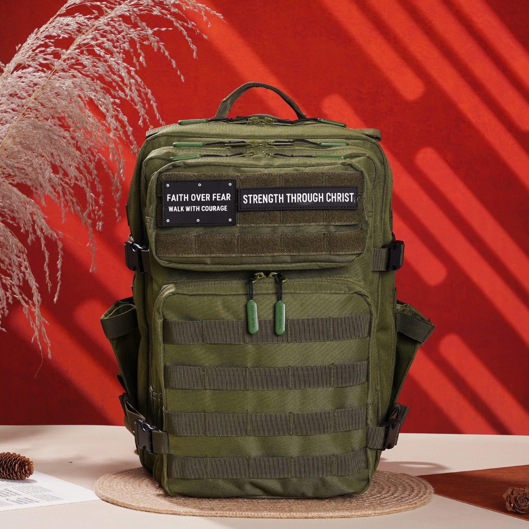 Faith-Inspired EDC Performance Backpack 35L - Green