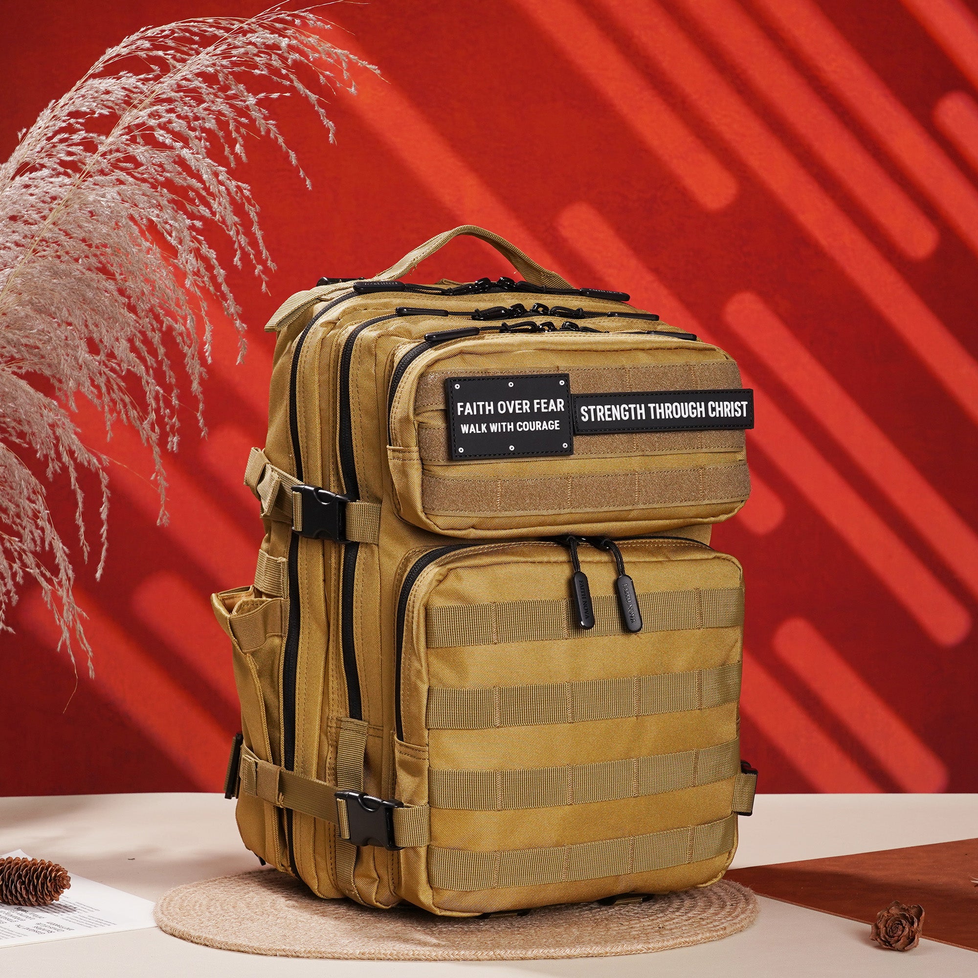 Faith-Inspired EDC Performance Backpack 25L - Khaki