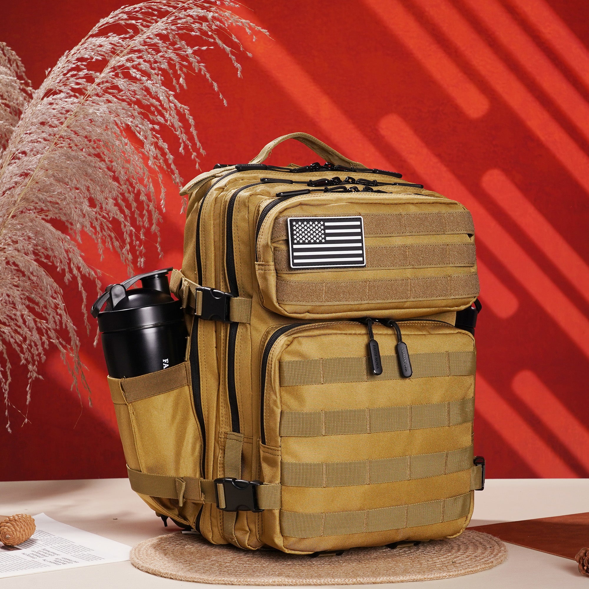 Faith-Inspired EDC Performance Backpack 25L - Khaki