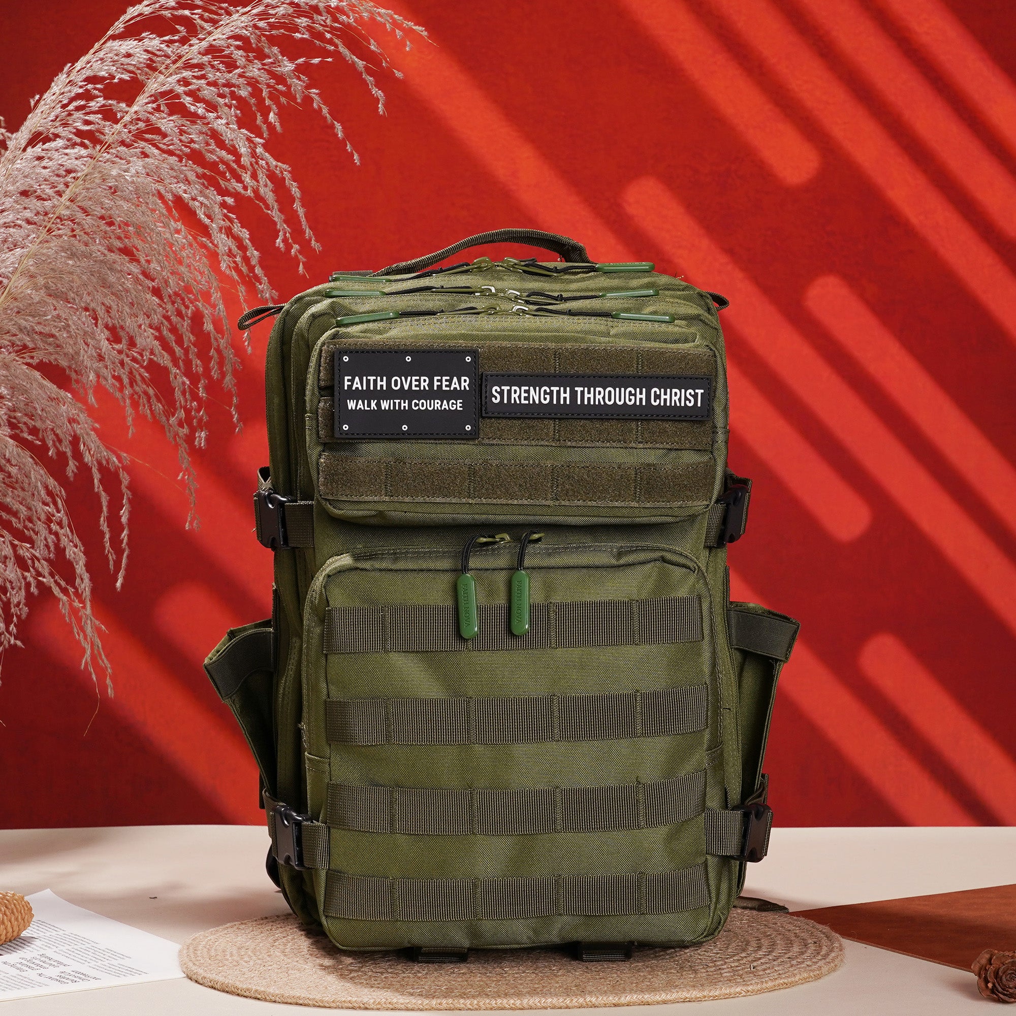 Faith-Inspired EDC Performance Backpack 25L - Green