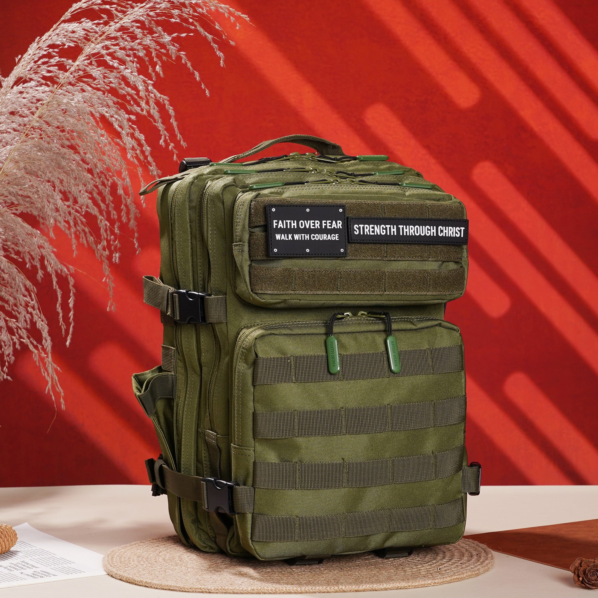 Faith-Inspired EDC Performance Backpack 25L - Green