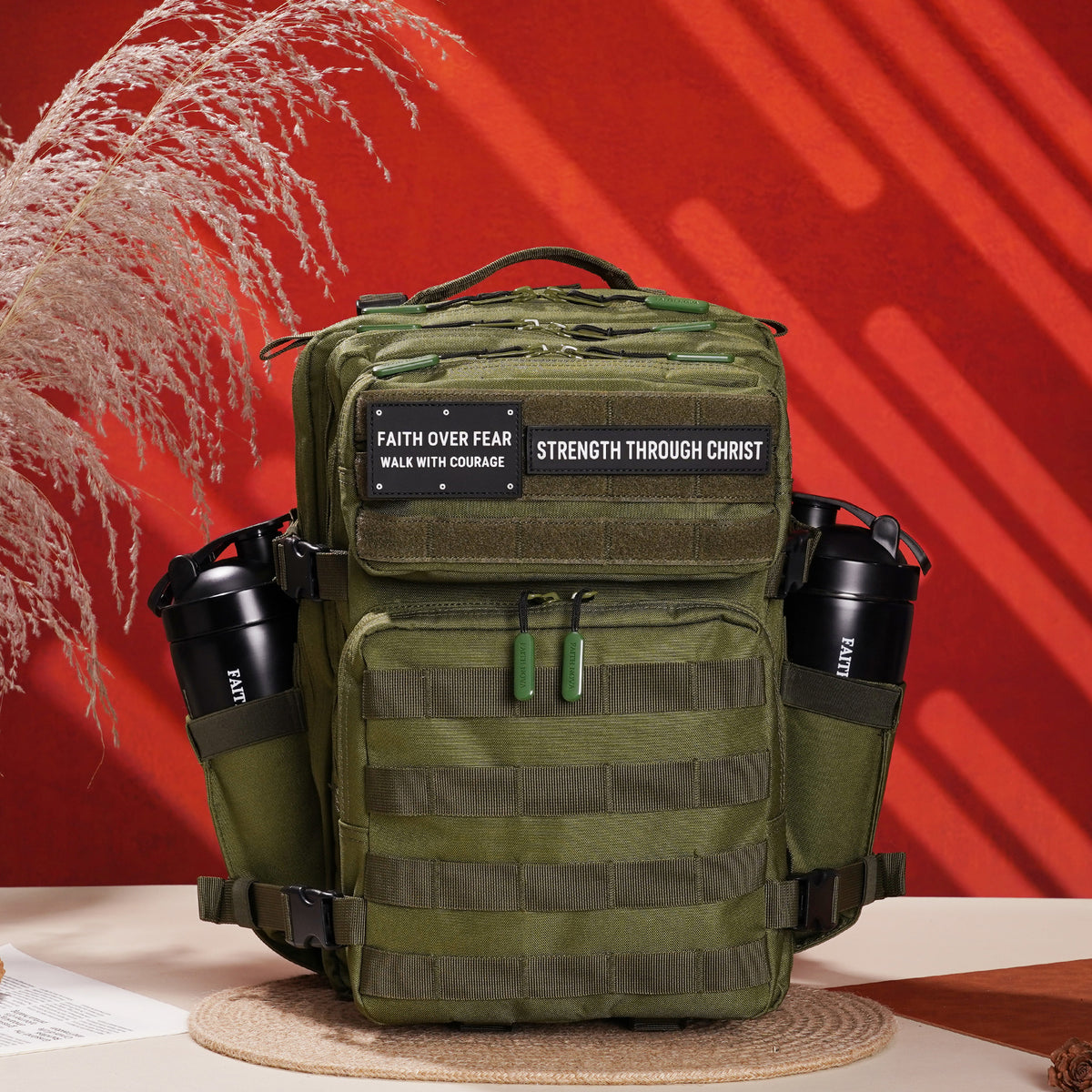 Faith-Inspired EDC Performance Backpack 25L - Green