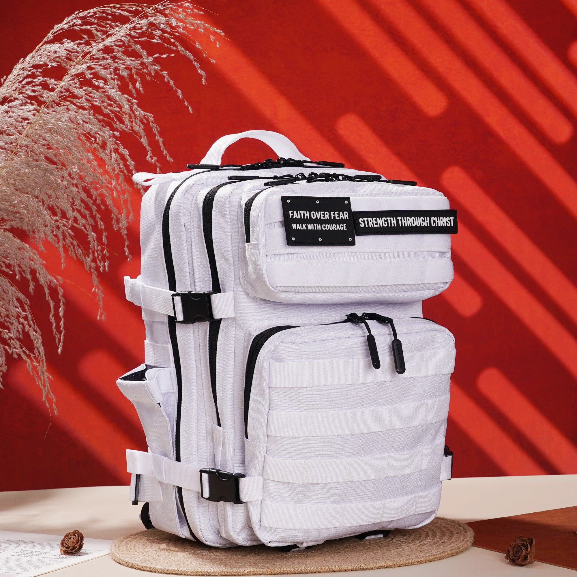 Faith-Inspired EDC Performance Backpack 25L - White