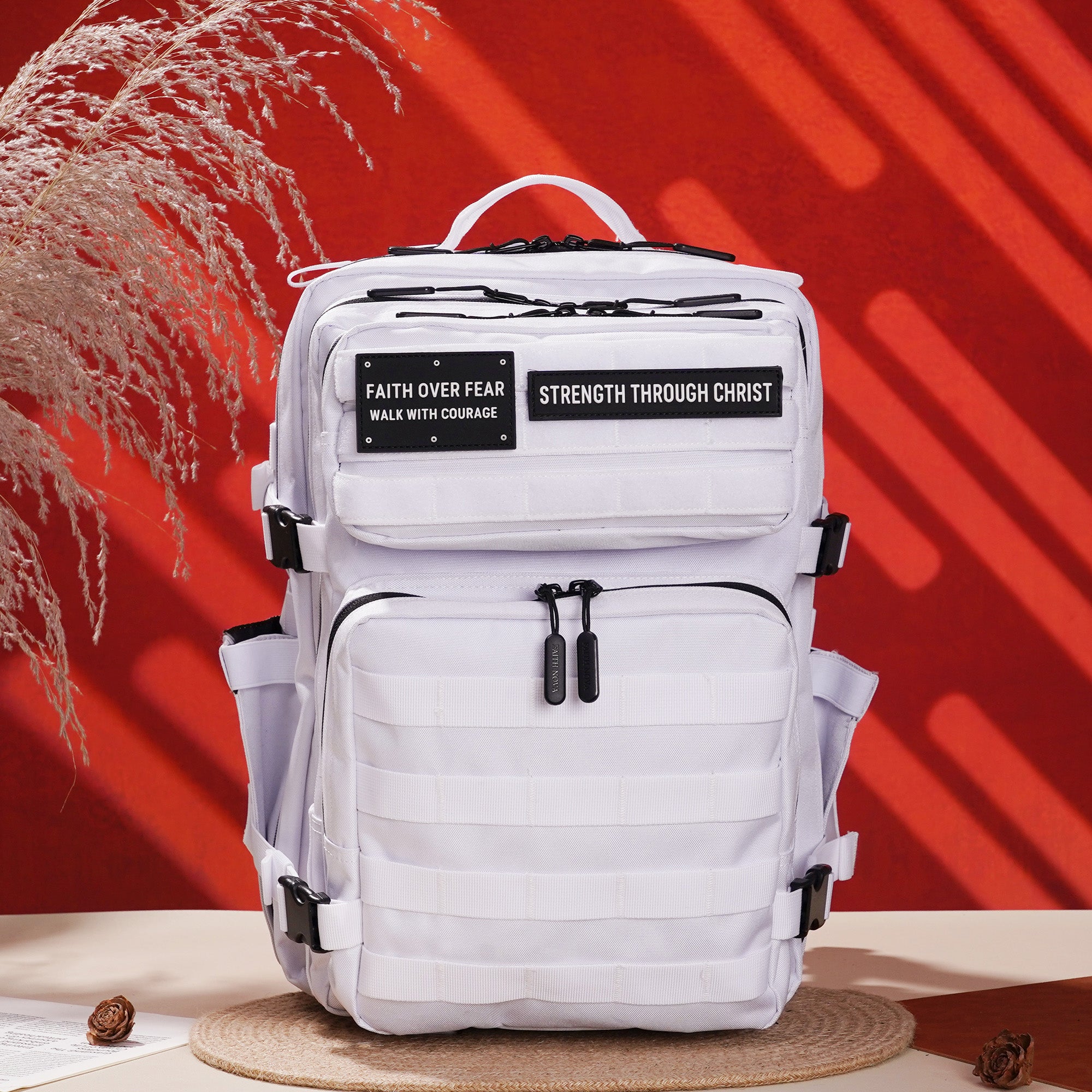 Faith-Inspired EDC Performance Backpack 35L - White