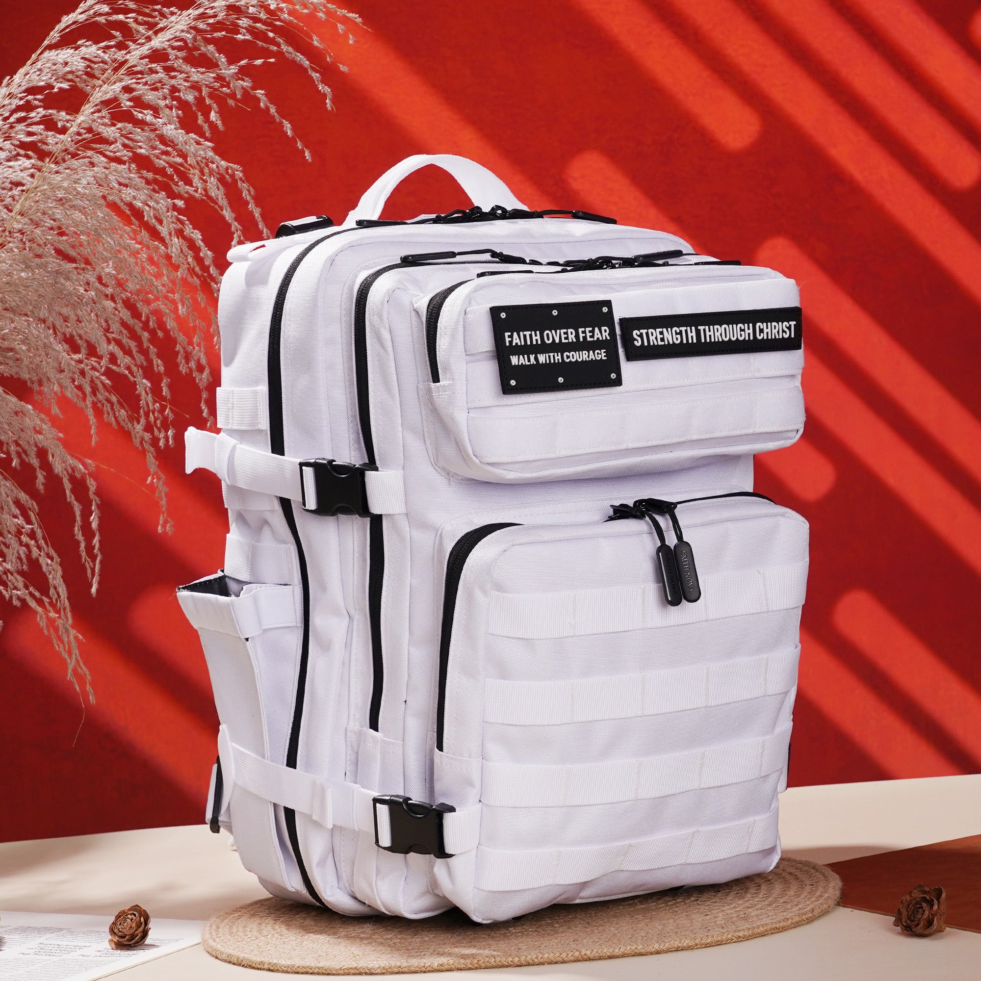 Faith-Inspired EDC Performance Backpack 35L - White