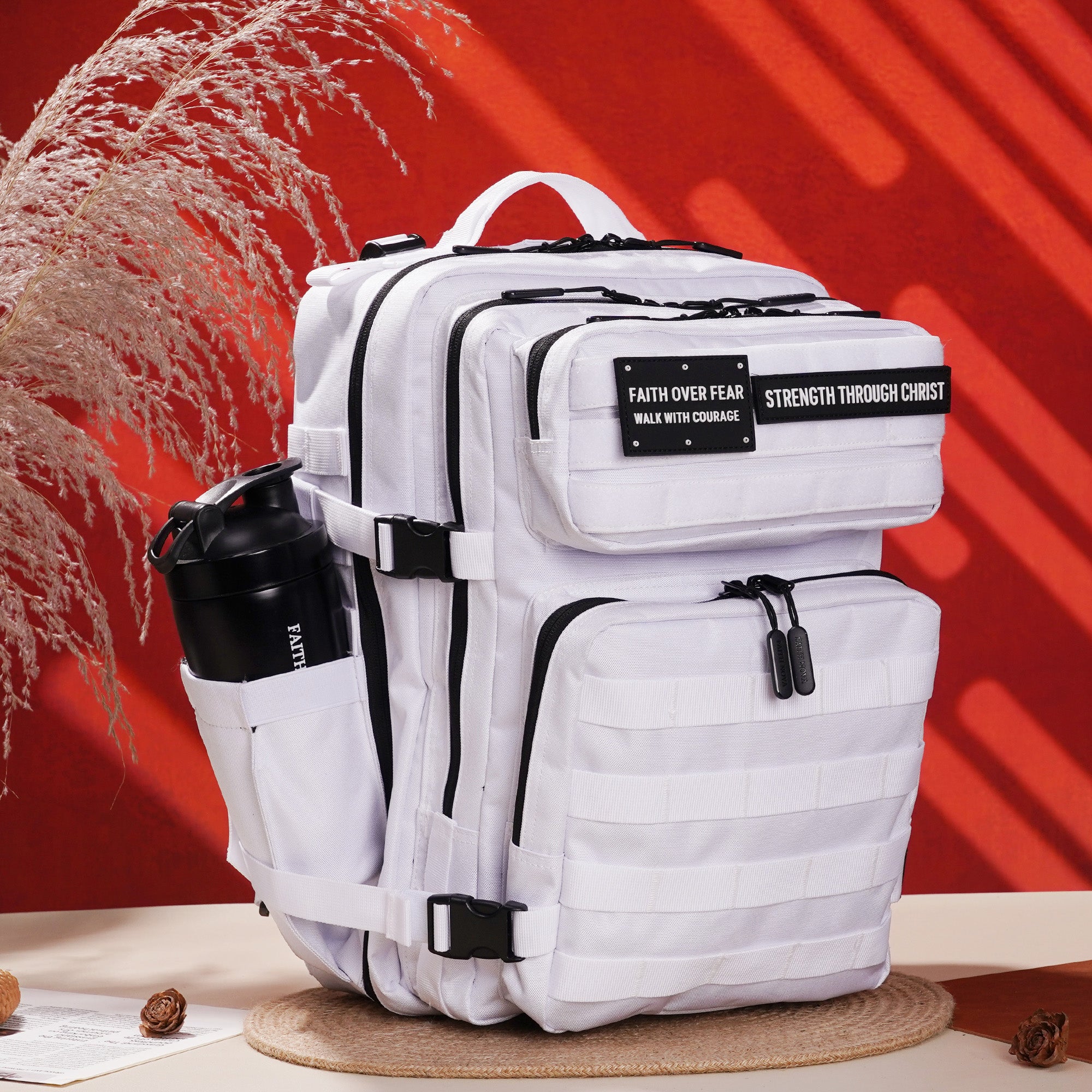 Faith-Inspired EDC Performance Backpack 35L - White