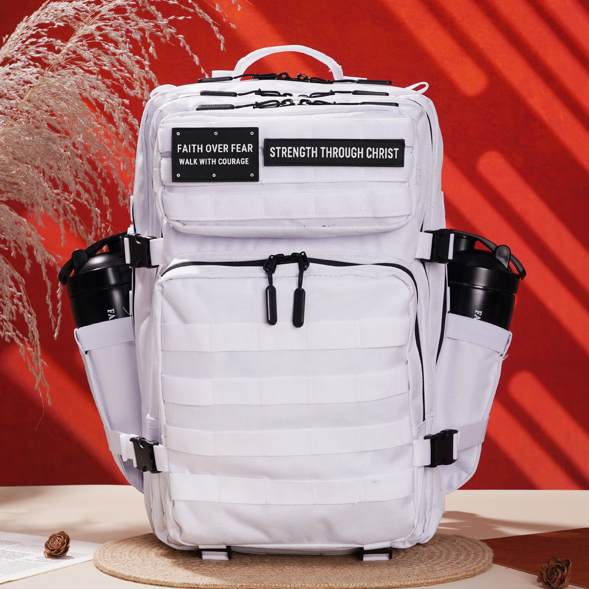 Faith-Inspired EDC Performance Backpack 45L - White