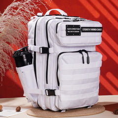 Faith-Inspired EDC Performance Backpack 45L - White