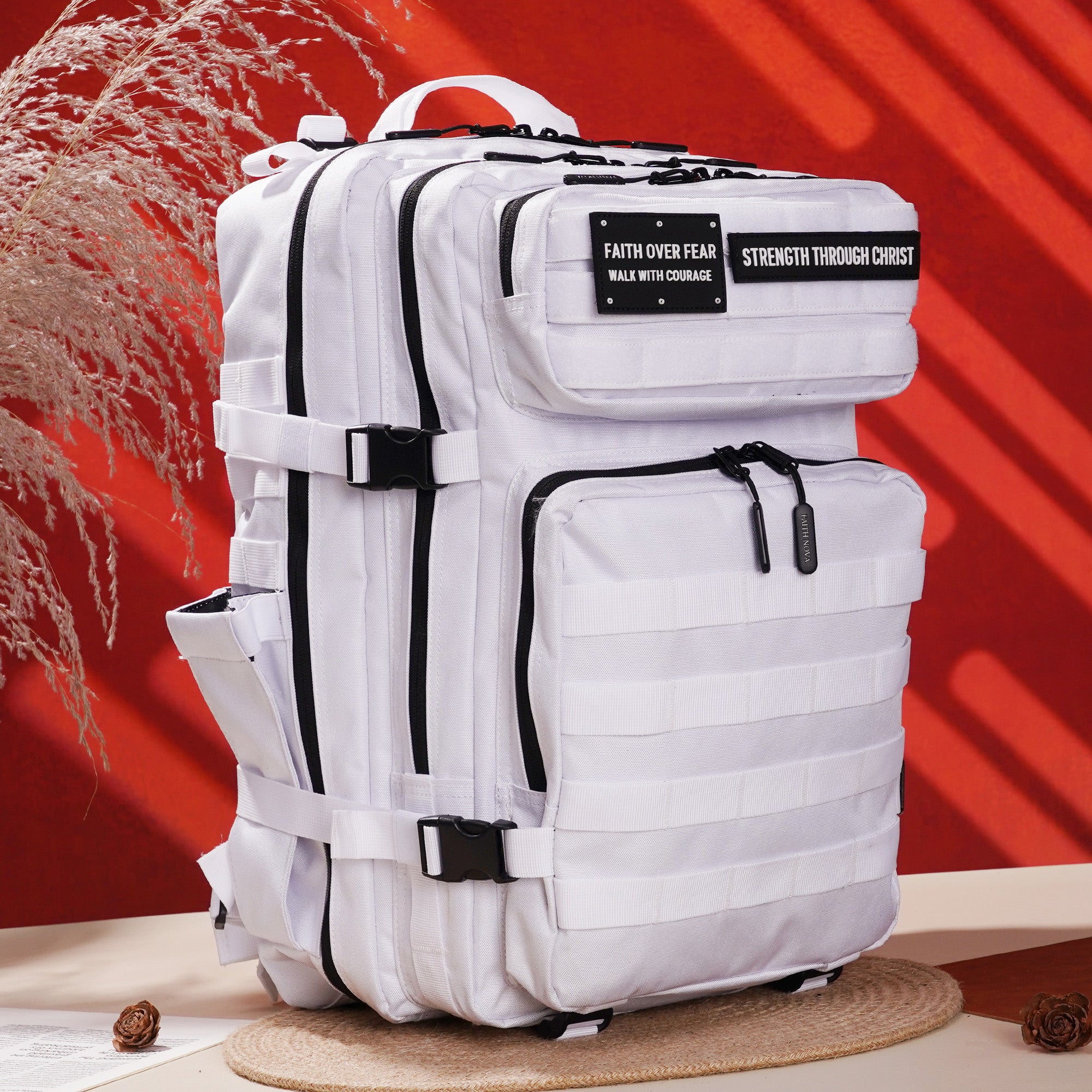 Faith-Inspired EDC Performance Backpack 45L - White