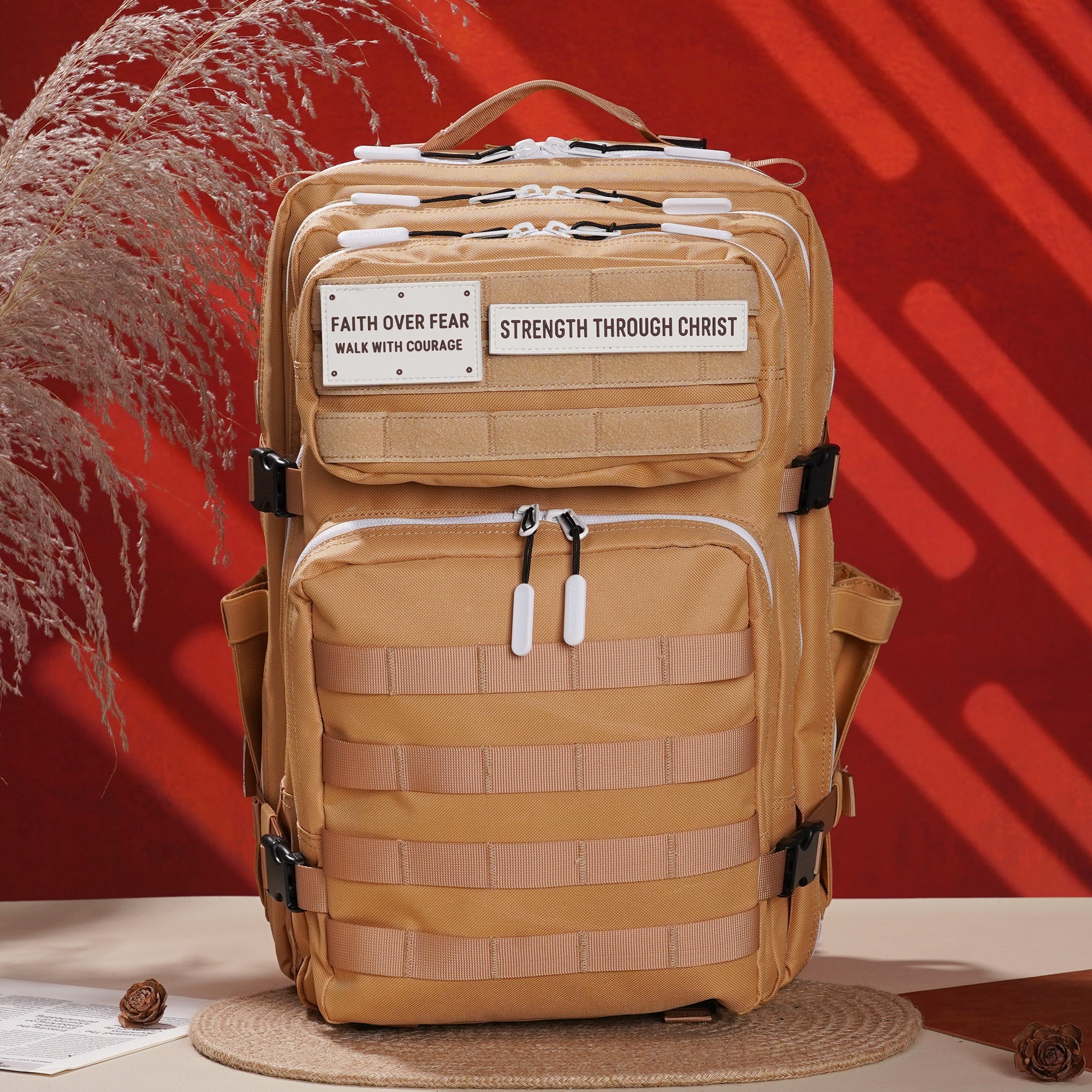 Faith-Inspired EDC Performance Backpack 45L - Toffee