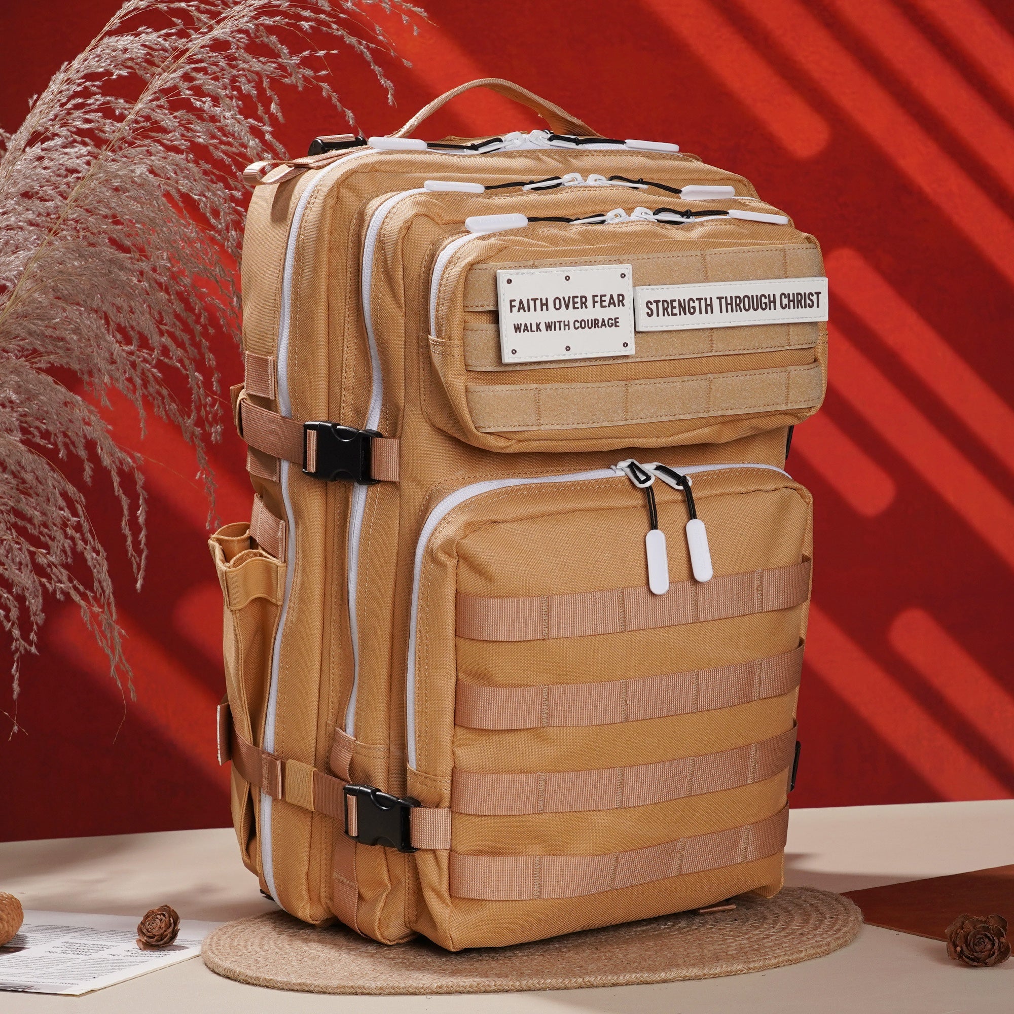 Faith-Inspired EDC Performance Backpack 45L - Toffee