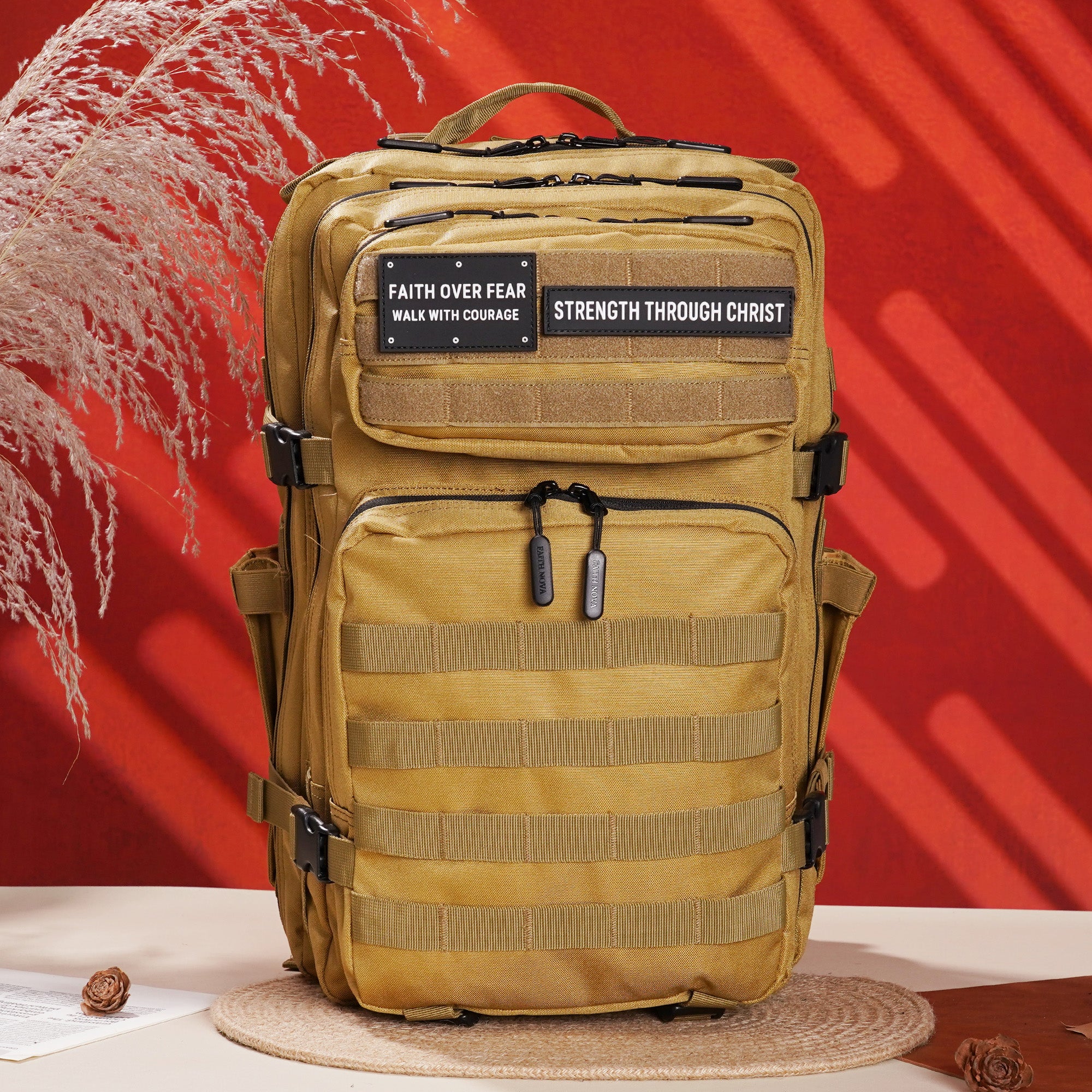 Faith-Inspired EDC Performance Backpack 45L - Khaki