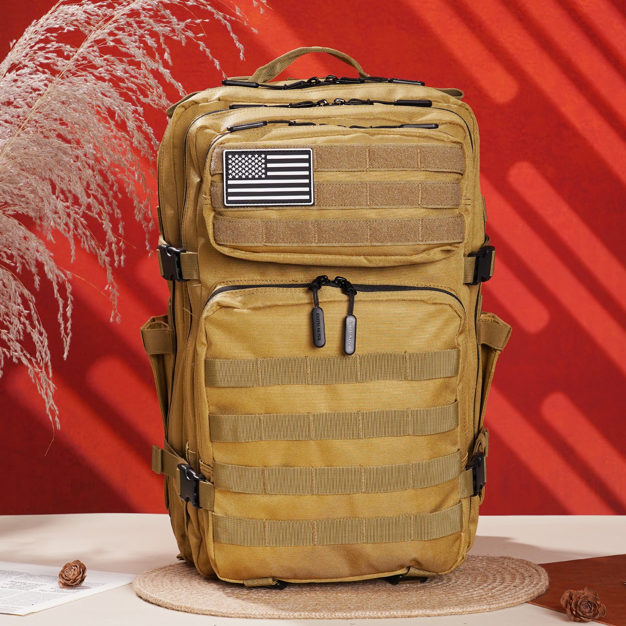 Faith-Inspired EDC Performance Backpack 45L - Khaki