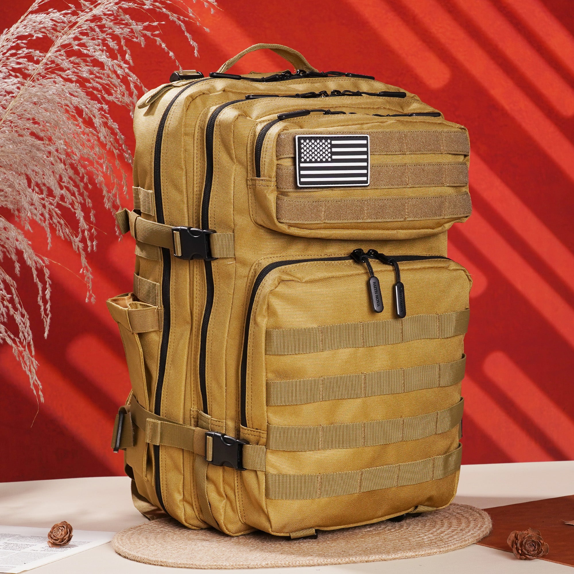 Faith-Inspired EDC Performance Backpack 45L - Khaki