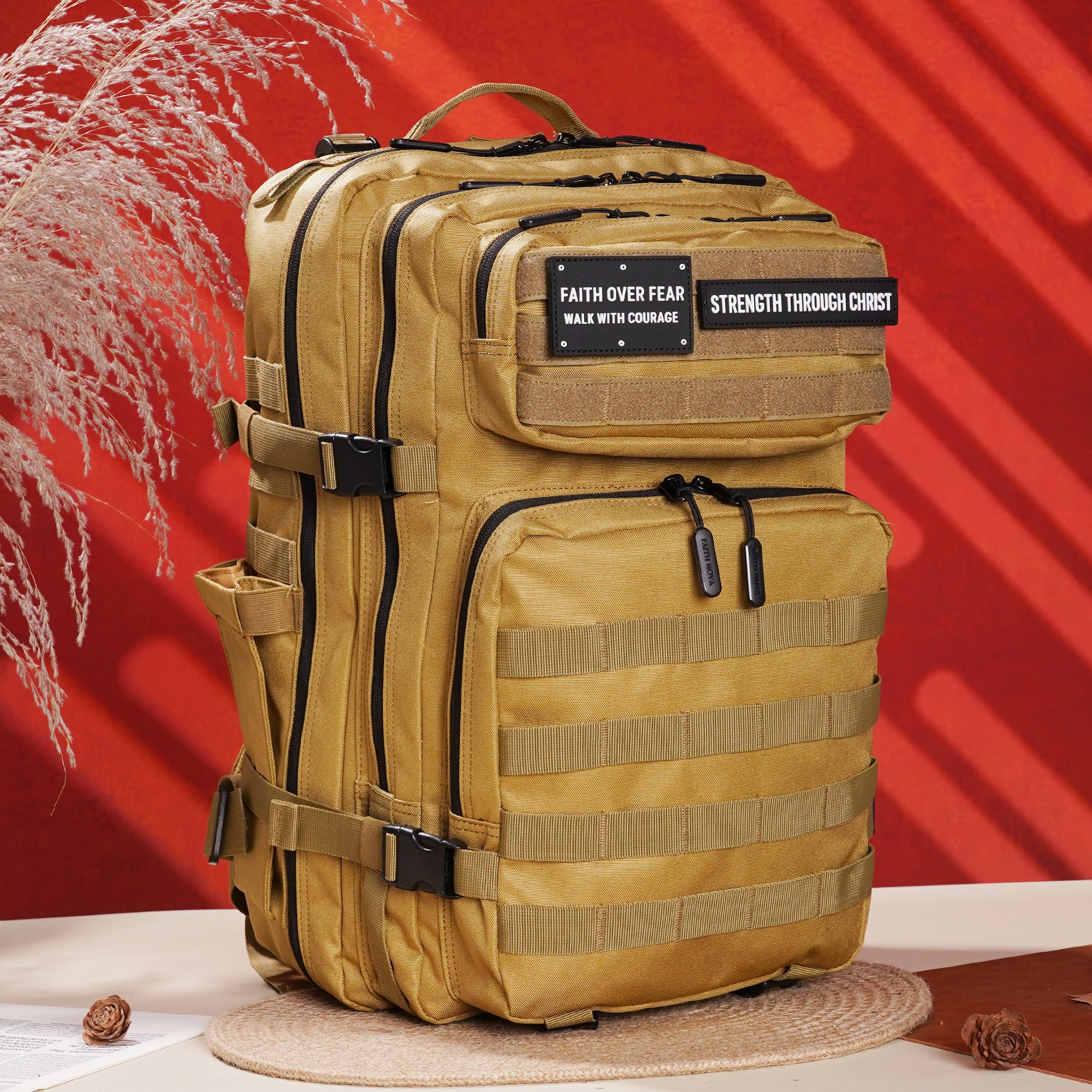 Faith-Inspired EDC Performance Backpack 45L - Khaki