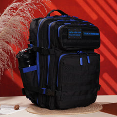 Faith-Inspired EDC Performance Backpack 45L - Black Blue